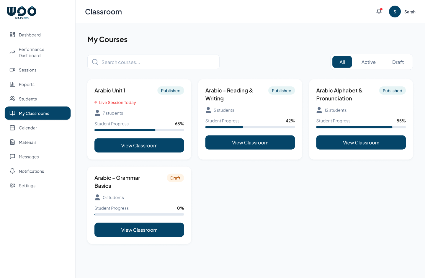 Teacher System Screenshot