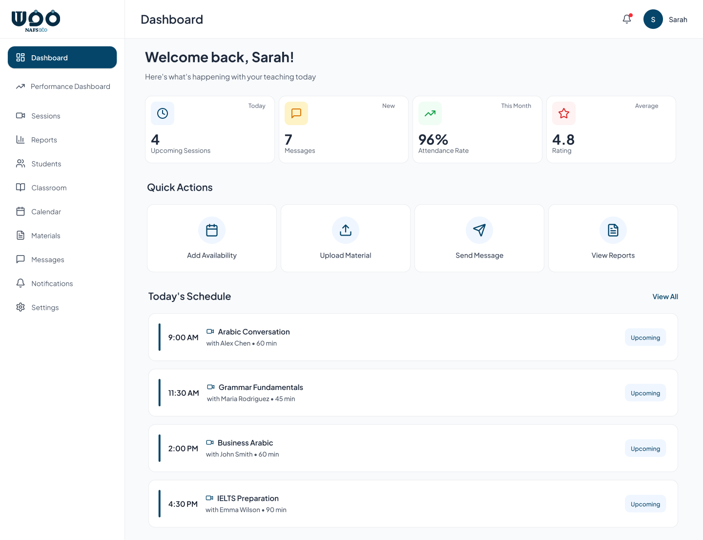Teacher System Screenshot